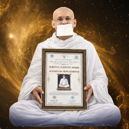 International Spiritual Scientist Award conferred to Acharya Dr Muni Adarsh Ji